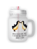 Mr. & Mrs. Panda Trinkbecher Pinguine Kuss mit Spruch in Transparent