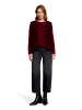 BETTY & CO Plüschweste mit Knöpfen in Fall Burgundy