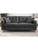Inn.Furn Sofa grau Flachgewebe 2,5-Sitzer 203 cm, Couch mit Steppoptik