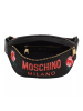 Moschino Crossbody Bum Bag Black in pink