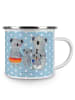 Mr. & Mrs. Panda Camping Emaille Tasse Koala Familie ohne Spruch in Blau Pastell