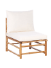 Beliani Sessel CERRETO in Weiß/Braun - (W) 55 x (H) 80 x (L) 67 cm