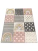 KADIMA DESIGN Kinderteppich Prinzessinnen‑Patchwork Kinderzimmer in Pink