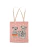 Mr. & Mrs. Panda Tote Bag Koala Familie ohne Spruch in Rot Pastell