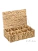 relaxdays Teebox in Natur - (B)33 x (H)10 x (T)20,5 cm