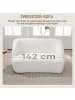 HOMCOM Sofa-142L x 85B x 73,5H cm-Cremeweiß