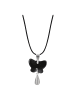 faina Women Cord Necklace With Pendant in Black