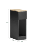 SoBuy Nachttisch in Matt-Schwarz - (W) 20 x (H) 61 x (L) 35 cm