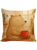 Mr. & Mrs. Panda Dekokissen Bär Morgenkaffee Design ohne Spruch in Weiß