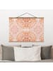 WALLART Stoffbild - Mandala Aquarell Ornament orange in Orange