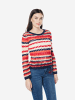 KOROSHI Openwork-strickpullover mit streifen fÃ¼r damen in bunt