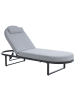 Beliani Gartenliege RONCOLO in Grau/Schwarz - (W) 128 x (H) 40 x (L) 70 cm