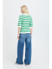 b. young Strickpullover kurzarm BYMMORLA Tight fit in LEPREECHAUN STRIPE