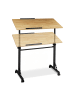 relaxdays Laptoptisch in Gelb - (B)100 x (H)110 x (T)50 cm