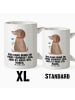 Mr. & Mrs. Panda JumboTasse Hund Blume mit Spruch in Weiß