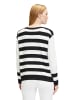 Betty Barclay Strickpullover mit U-Boot-Ausschnitt in Patch Black/Cream