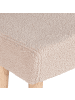 Beliani Hocker TAKOMA in Beige/Braun - (W) 50 x (H) 35 x (L) 30 cm