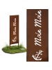 relaxdays Edelrost-Gartendeko "Moin Moin" in Braun - 85 x 28 cm