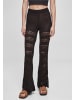 Urban Classics Urban Classics Damen Ladies Flared Crochet Knit Leggings in black
