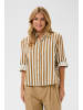 SAINT TROPEZ Langarm - Hemd ZalindaSZ Gerade Passform in Tiger's Eye Ice Stripe