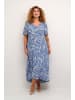 KAFFE curve Kleid KCalona Regular fit in Blue Indigo/White Marbel