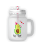 Mr. & Mrs. Panda Limonadenglas Avocado Party Zeit mit Spruch in Transparent