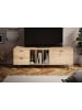 KADIMA DESIGN Lowboard Eiche-Dekor 150x55x40 cm Design TV-Kommode Modern, in Braun