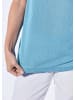 GOLDNER Leinenoptik-Shirt, U-Boot-Ausschnitt in eisblau