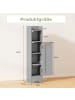 COSTWAY Toilettenschrank in Grau
