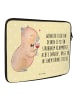 Mr. & Mrs. Panda Laptop Tasche Capybara Wein mit Spruch in Gelb Pastell