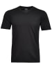 Ragman Softknit T-Shirt V-Ausschnitt in Schwarz