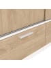 ebuy24 Kleiderschrank Line Nussbaum, Weiß 122 x 61 cm