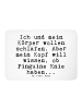 Mr. & Mrs. Panda Pinnwand Magnet Ich und mein Körper... mit Spruch in Weiß