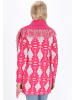 IZIA Women Cardigan in fuchsia multicolor