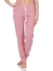 NORMANN Damen Pyjama Hose lang Mix & Match in pink