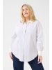 KAFFE curve Langarm - Hemd KCsusie in White/Grey Stripe