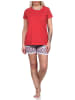 NORMANN Verspielte shorty Schlafanzug kurzärmlige Pyjama EthnoStyle - 75137 in rot