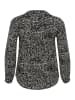 KAFFE curve Langarm-Bluse KCmila Regular fit in Black/Turtledove Graphic Dot