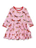 Toby Tiger Jersey Skaterkleid langarm mit Pferde Print in rosa