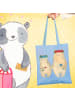 Mr. & Mrs. Panda baumwoll shopper Bären mit Blumenkranz ohne Spruch in Sky Blue