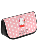 Mr. & Mrs. Panda Kosmetiktasche Einhorn Dame mit Spruch in Rot Pastell