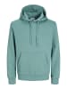 Jack & Jones Sweat Hoodie Frontprint Kapuze Streetwear in Türkis