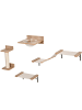 Pawhut Kletterwand Set Braun Sisal
