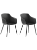 Beliani 2er-Set Esszimmerstuhl FONDA in Schwarz