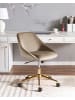 Beliani Bürostuhl BARDSDALE in Beige/Gold/Schwarz - (W) 54 x (H) 77 x (L) 54 cm