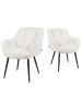 DUBI Möbel 2er-Set: Esszimmerstuhl Mika-Remo in Creme - (B)65 x (H)81 x  (T)66 cm