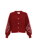 IZIA Women Cardigan in burgundy