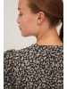 PULZ Jeans Langarmshirt PZDUNNE - 50206229  Feminines Shirt mit Allover-Print in Schwarz