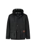 MGO leisure wear Brandon Waxjacket in Schwarz