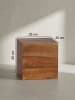 KADIMA DESIGN 4er Set Wandregale MUMBAI Massivholz Holzregal Landhaus-Stil